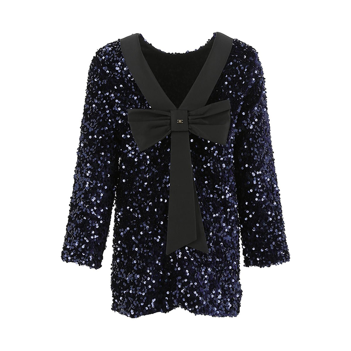 abito in pailettes con fiocco dietro EFAB701 TV093 4002 ELISABETTA FRANCHI 