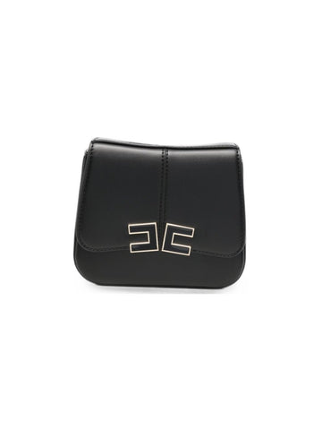 borsa in ecopelle con patta e logo EFBO118 TV025 N000 ELISABETTA FRANCHI 
