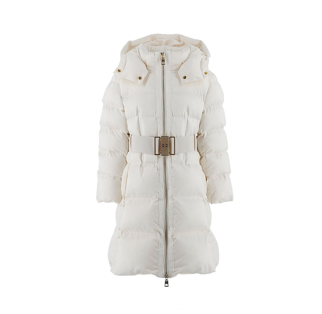 giubbotto lungo in vela satin con cintura EFGB140 NY042 0067 ELISABETTA FRANCHI 