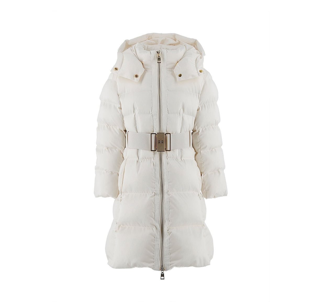 giubbotto lungo in vela satin con cintura EFGB140 NY042 0067 ELISABETTA FRANCHI 