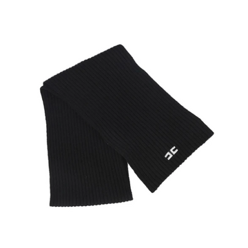 sciarpa in maglia a coste con ricamo EFSC007 FL143 N101 ELISABETTA FRANCHI 