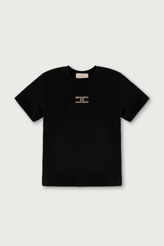 t-shirt con logo EFTS271 JE018 N000 ELISABETTA FRANCHI 