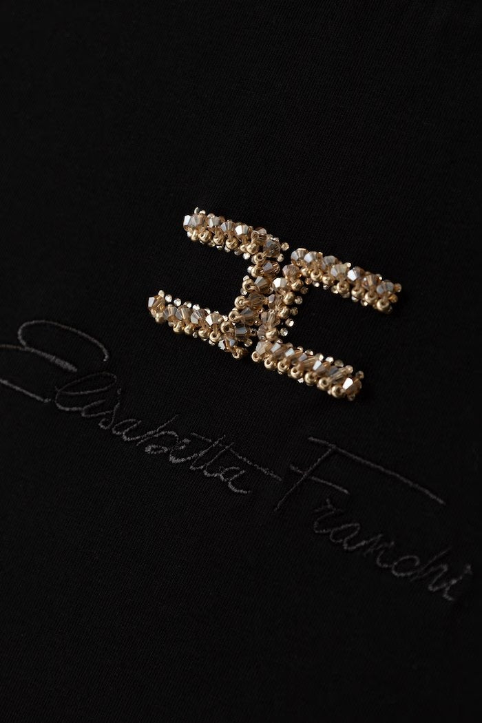 t-shirt con logo EFTS271 JE018 N000 ELISABETTA FRANCHI 
