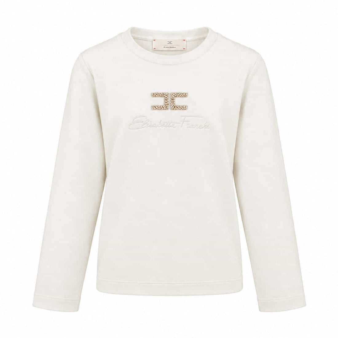 t-shirt maniche lunghe con logo EFTS273 JE018 0004 ELISABETTA FRANCHI 