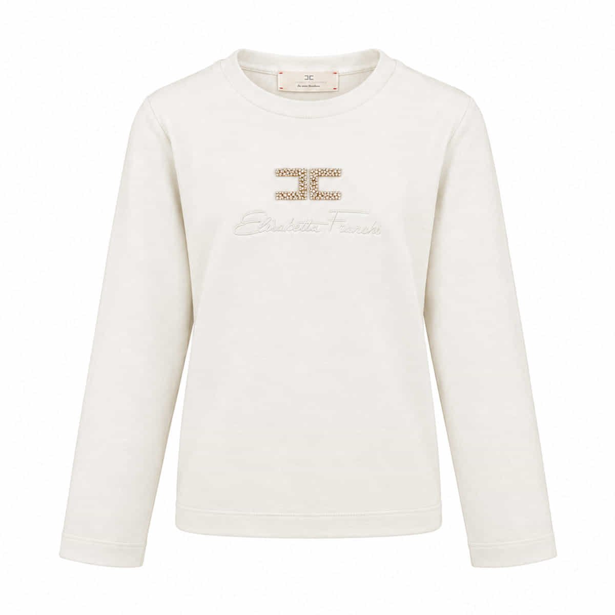 t-shirt maniche lunghe con logo EFTS273 JE018 0004 ELISABETTA FRANCHI 