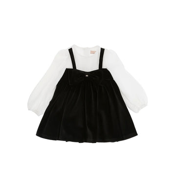 abito in velluto con fiocco EGAB246 VE018 N077 ELISABETTA FRANCHI 
