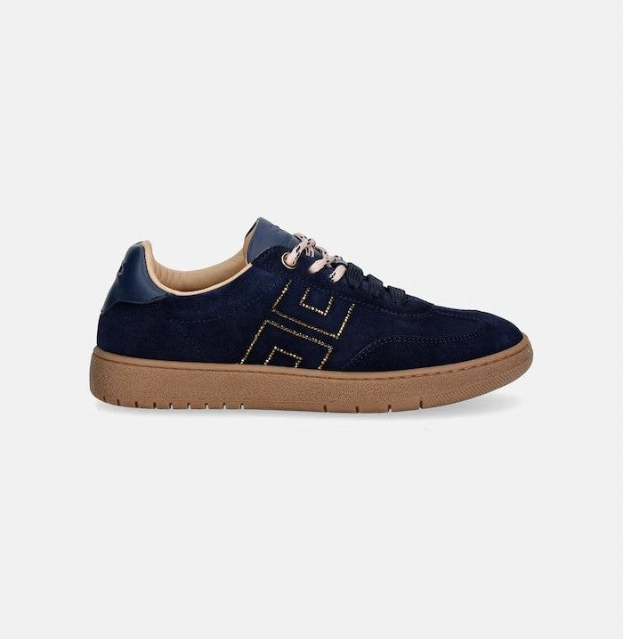 sneakers scamosciata con logo F4A9 E0665 BLU NOTTE ELISABETTA FRANCHI 