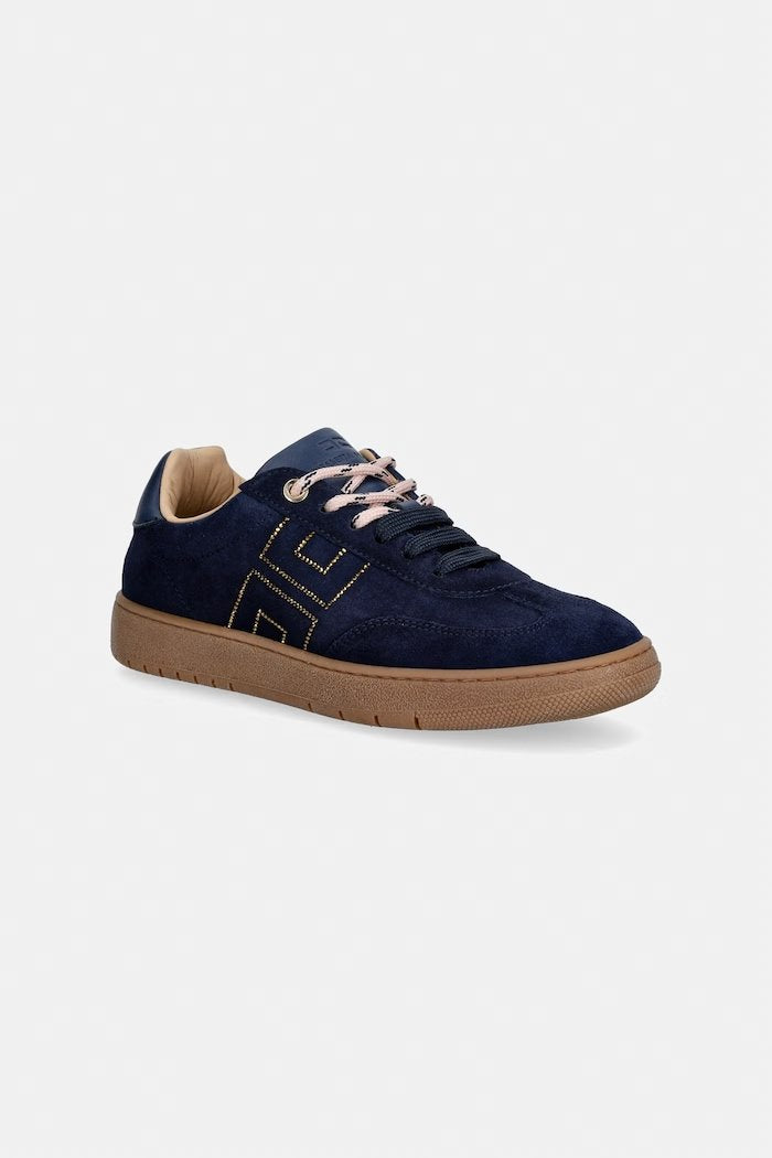 sneakers scamosciata con logo F4A9 E0665 BLU NOTTE ELISABETTA FRANCHI 