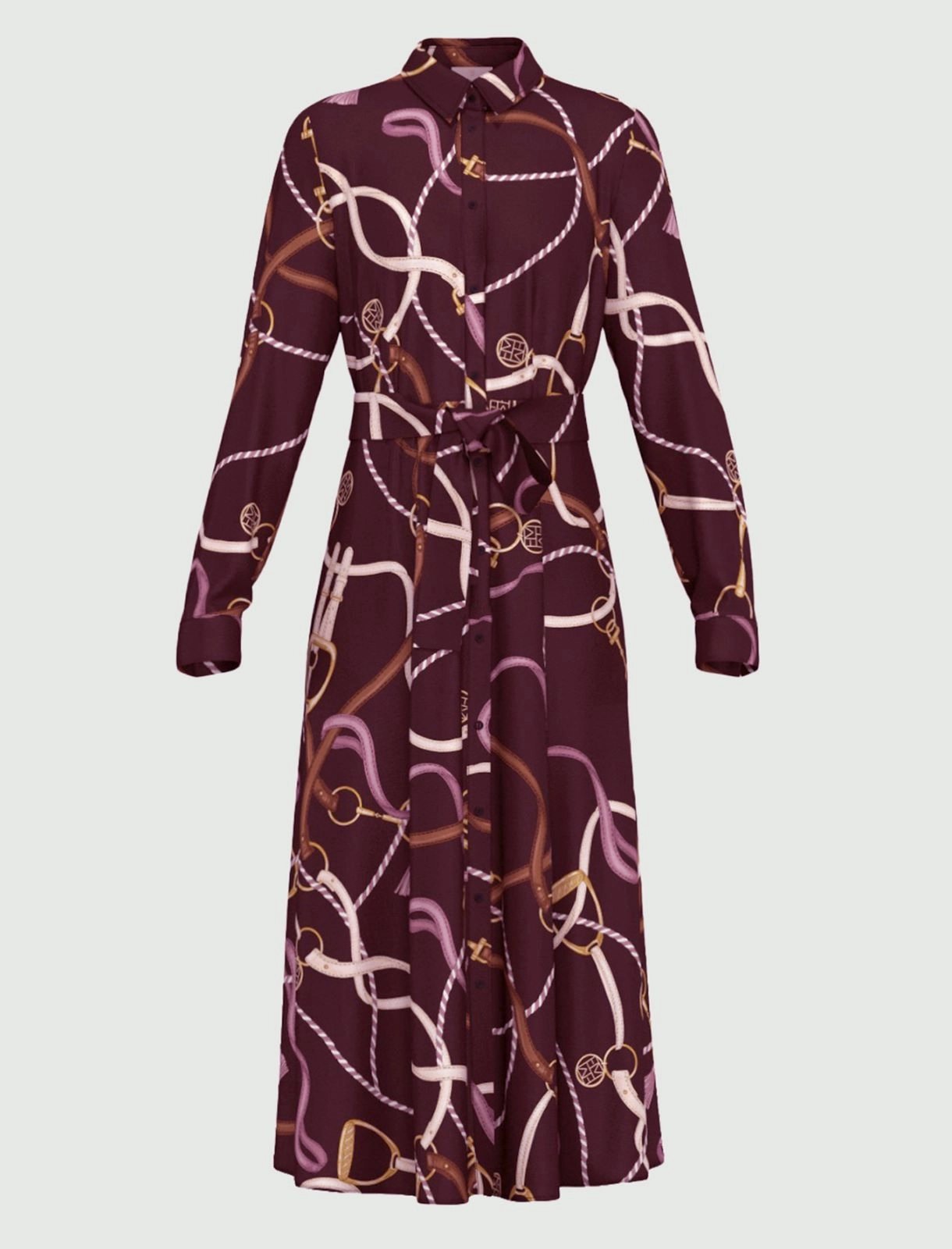 chemisier lungo in twill stampato EMMAFONE 005 EMME MARELLA 