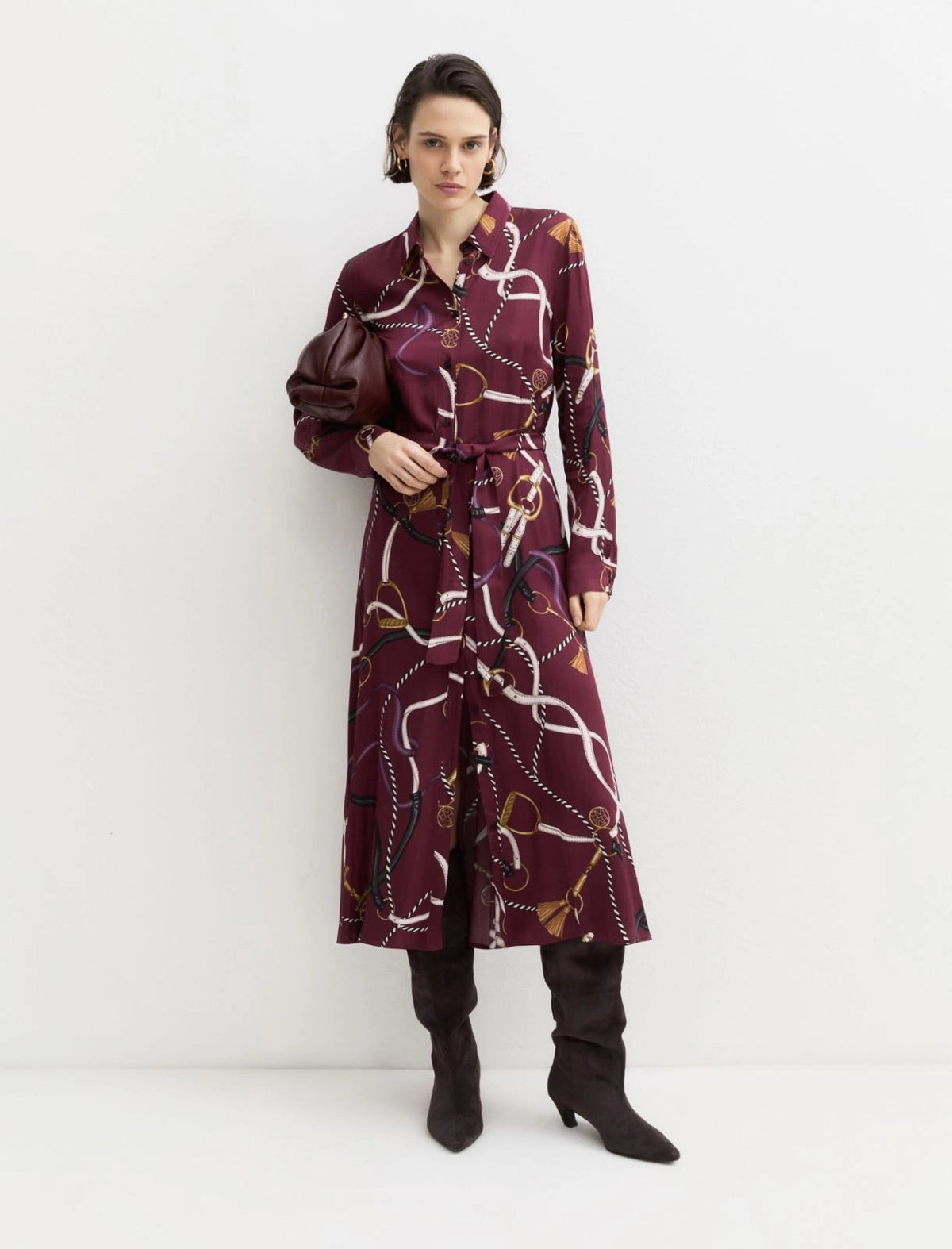 chemisier lungo in twill stampato EMMAFONE 005 EMME MARELLA 