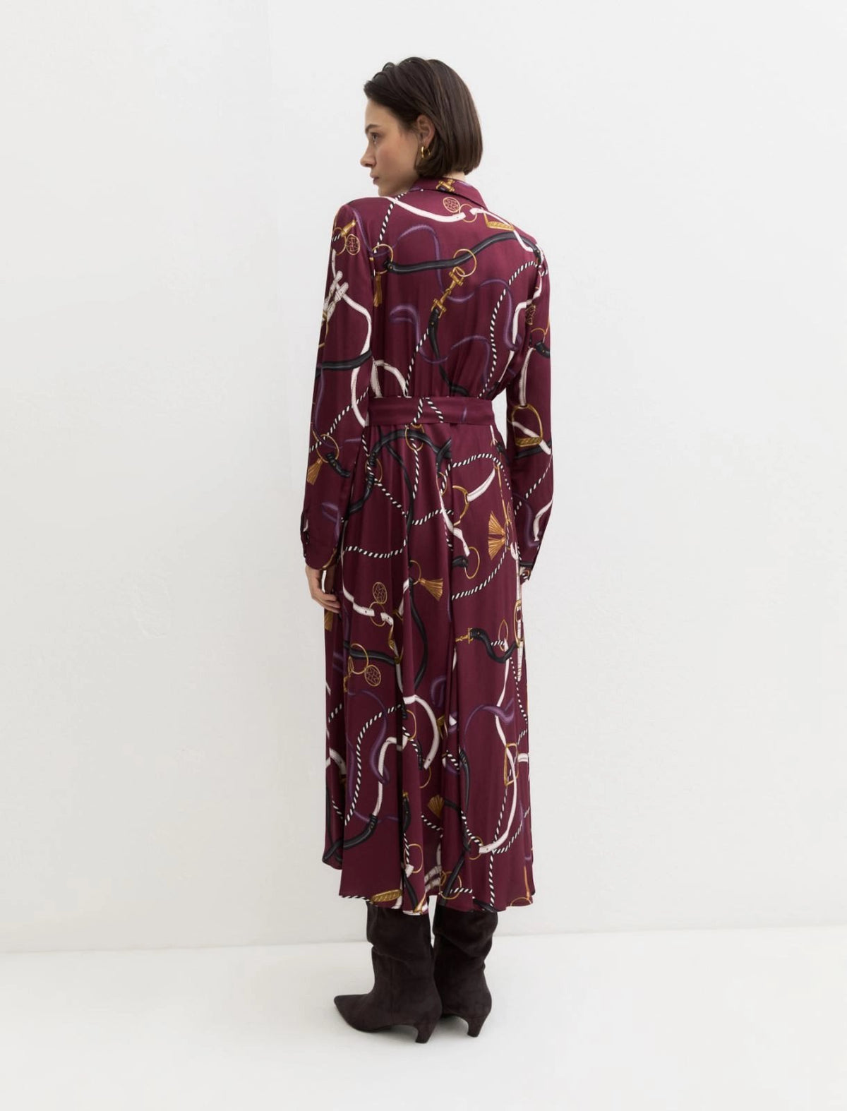 chemisier lungo in twill stampato EMMAFONE 005 EMME MARELLA 