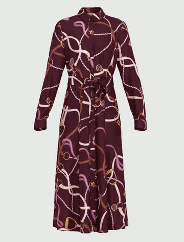 chemisier lungo in twill stampato EMMAFONE 005 EMME MARELLA 