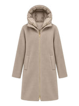 EMME MARELLA giubbino in panno soft con cappuccio Beige