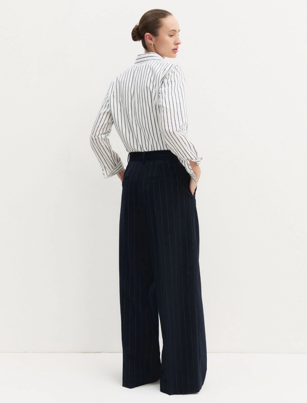 pantalone gessato in lamè EMMBAFFO2 001 EMME MARELLA 
