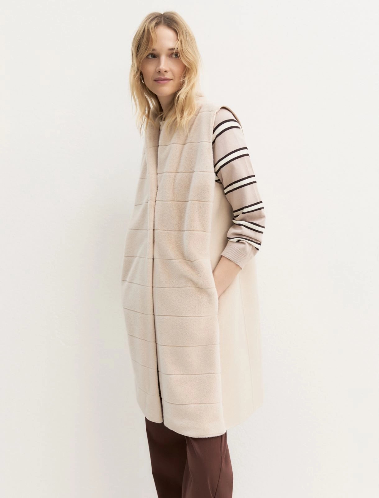 gilet lungo con inserto EMMLEONE 001 EMME MARELLA 