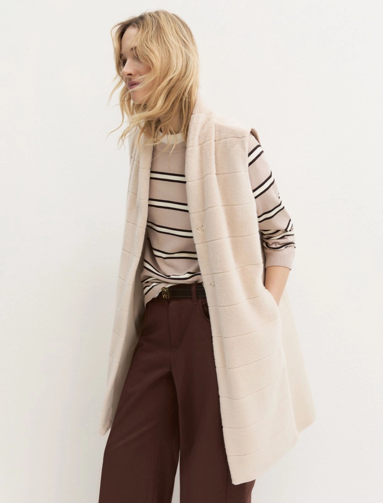 gilet lungo con inserto EMMLEONE 001 EMME MARELLA 