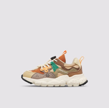sneakers yamano 3 junior YAMANO 3 JUNIOR CUOIO TAUPE BROWN FLOWER MOUNTAIN 