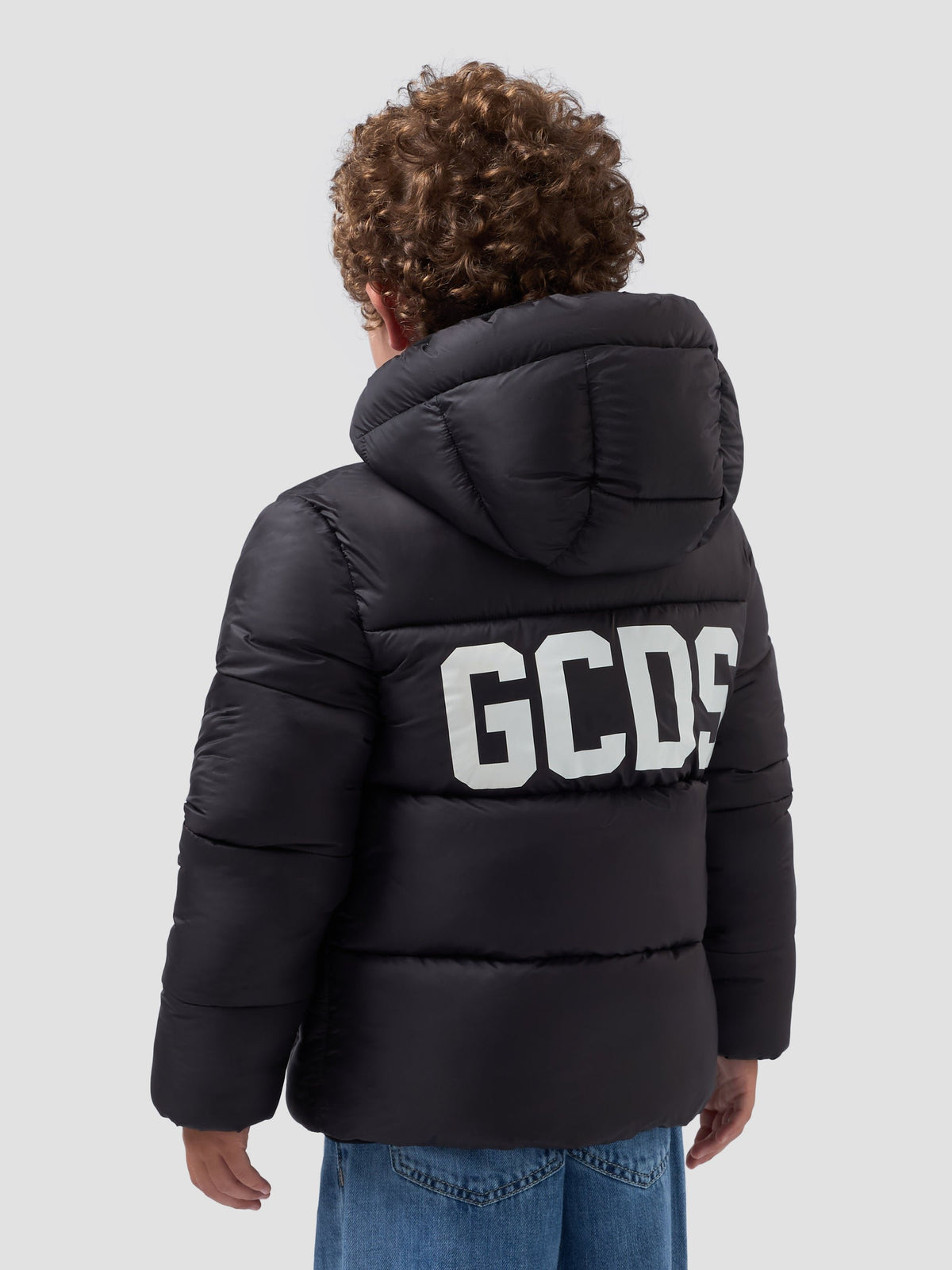 giubbino con logo nero C2BJQA614T340 999A GCDS 