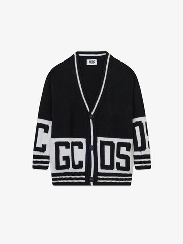 cardigan over con banda logata C2BJQF590K347 999A GCDS 
