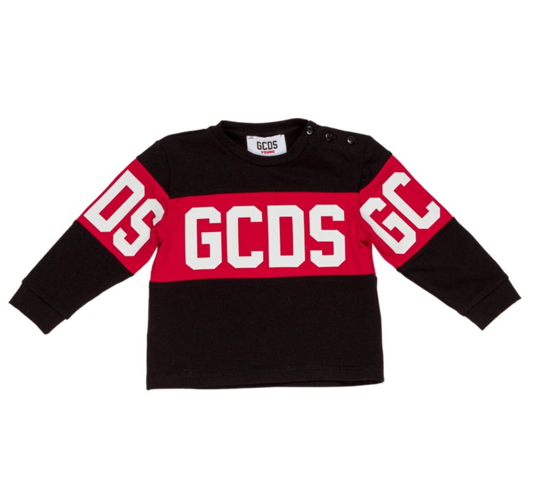 T-shirt con banda logata GC0094 NERO GCDS 