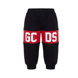 GCDS pantalone con banda logata Nero
