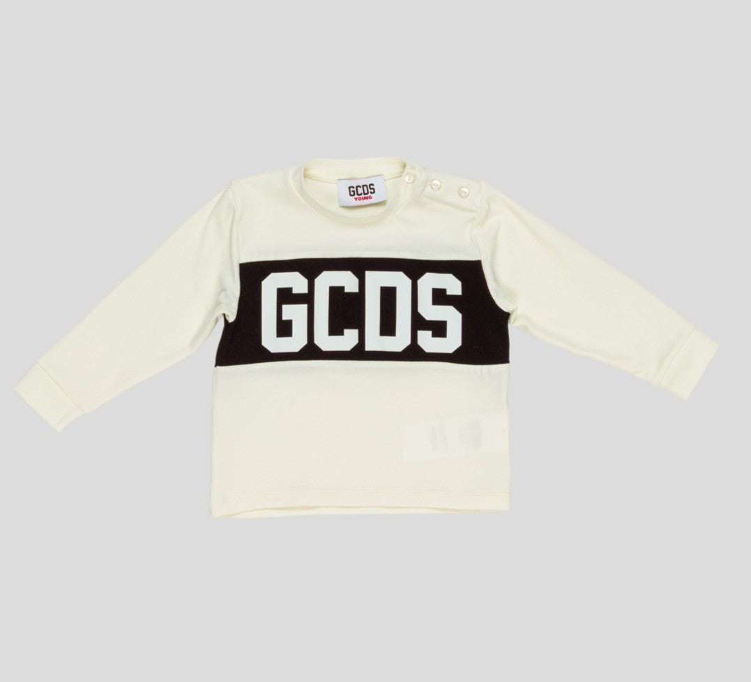 t-shirt logata gcds GC0115 LATTE GCDS 