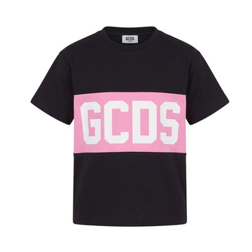 t-shirt con banda logata Z0GJQC585J105 999P GCDS 