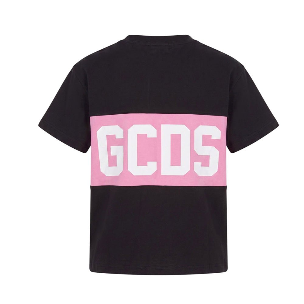 t-shirt con banda logata Z0GJQC585J105 999P GCDS 