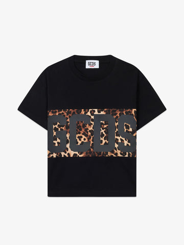 t-shirt con logo maculato Z0GJQC585J106 999M GCDS 