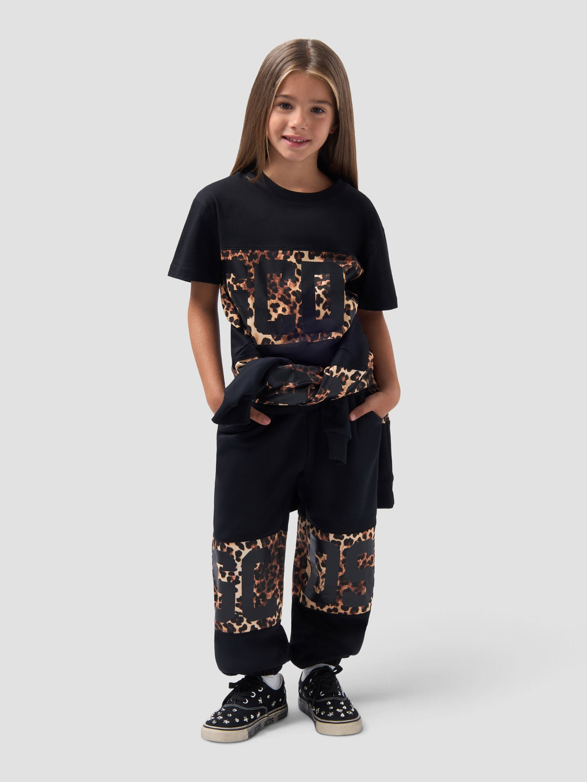 t-shirt con logo maculato Z0GJQC585J106 999M GCDS 
