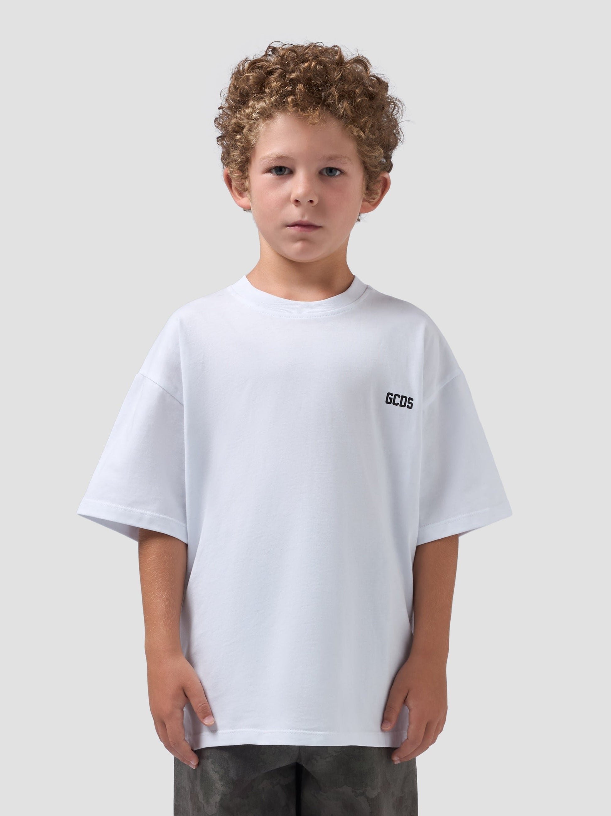 t-shirt con logo al fondo Z0UJQC587J105 100B GCDS 