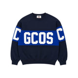 GCDS felpa girocollo con band logo Blu