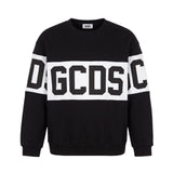 GCDS felpa girocollo con band logo Nero