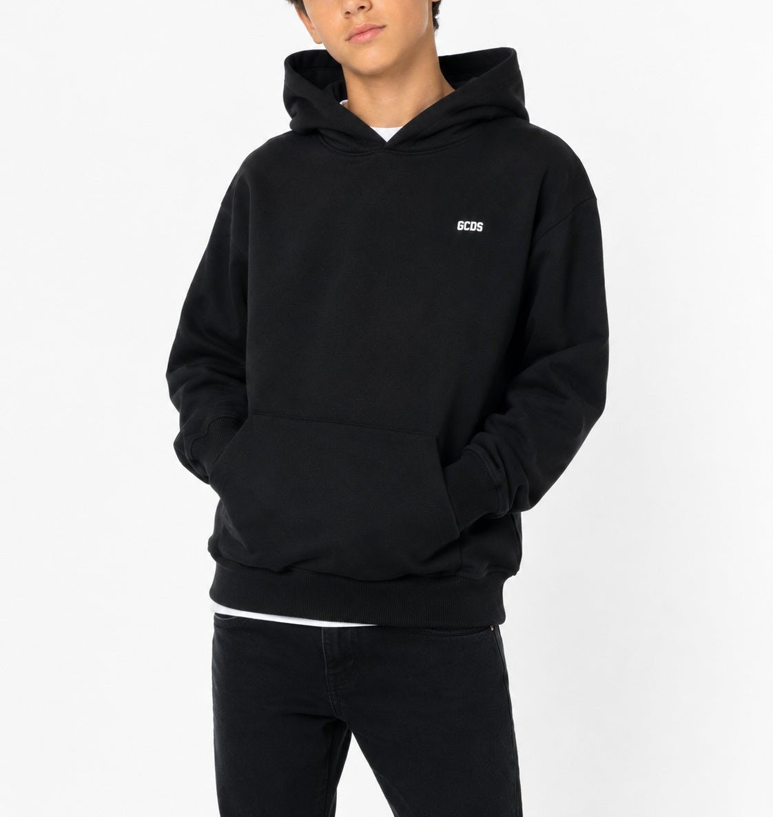 felpa con cappuccio e logo Z0UJQE625F004 999A GCDS 