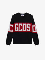 GCDS maglione girocollo in lana Nero