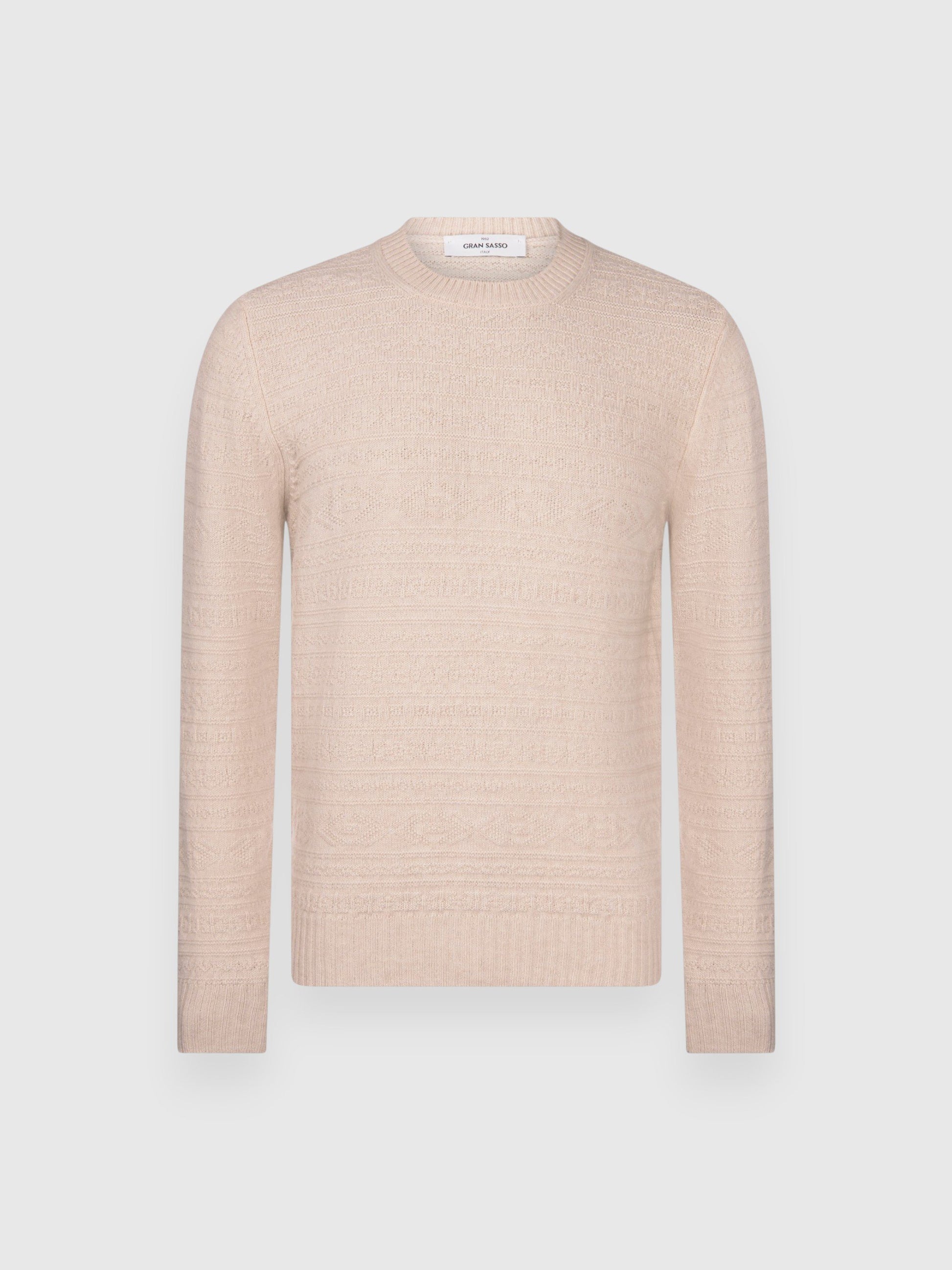 maglia girocollo aran punto link 23131 25026 054 GRAN SASSO 