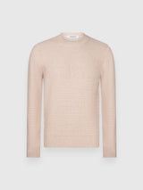 GRAN SASSO maglia girocollo aran punto link Beige