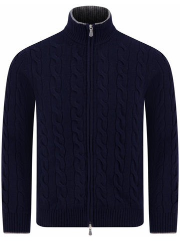 cardigan full zip in lana 23161 19672 598 GRAN SASSO 