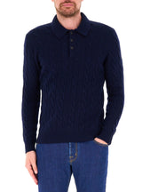GRAN SASSO polo in lana Blu