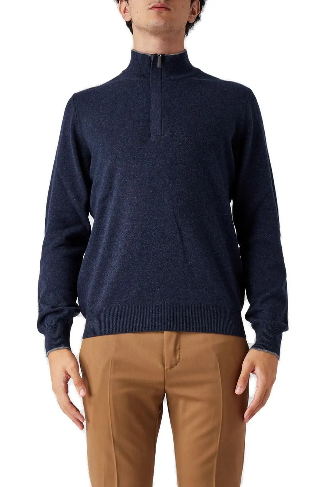 maglione mezza zip 55107 19674 589 GRAN SASSO 