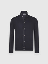 GRAN SASSO cardigan full button in lana Blu