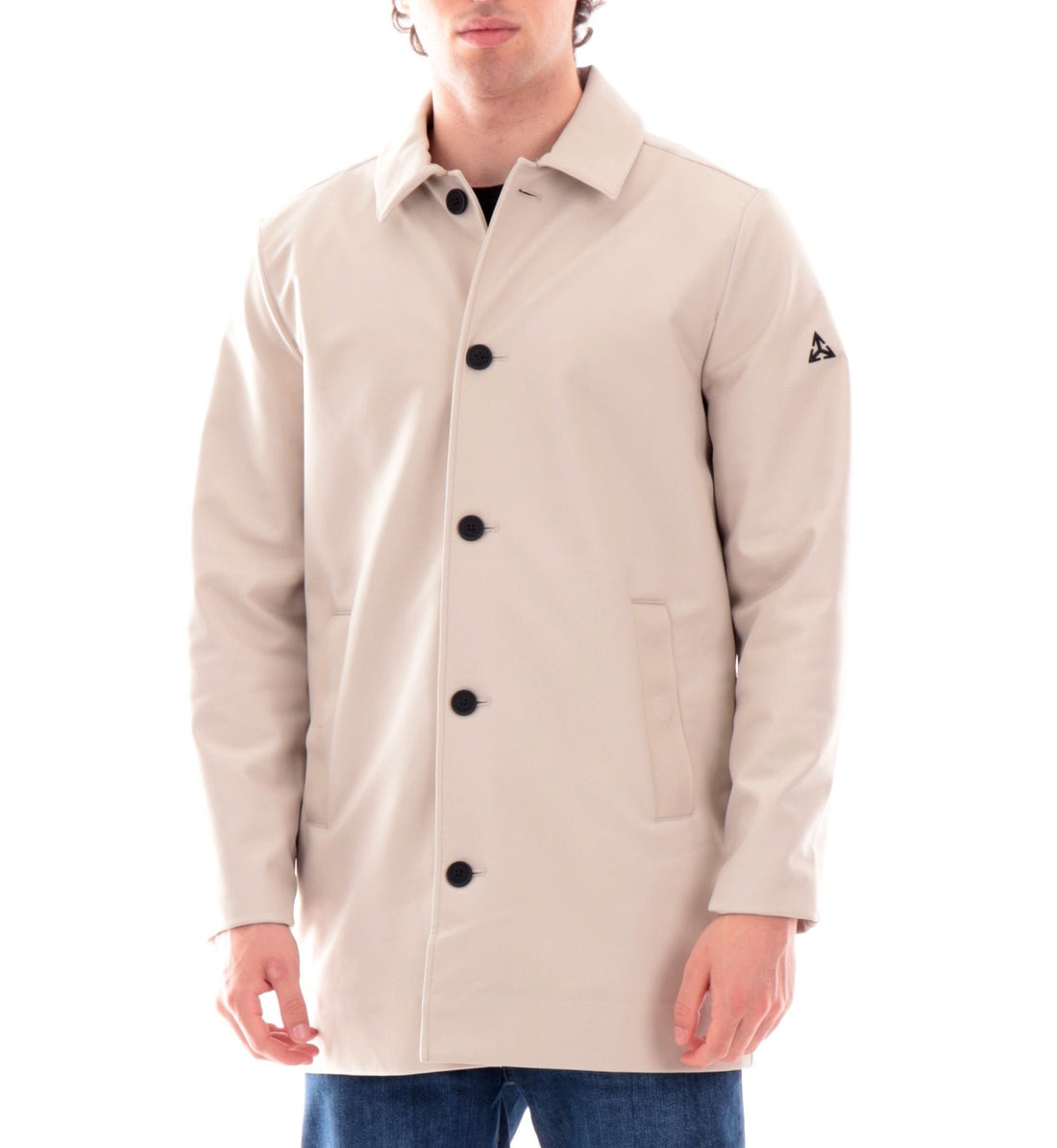 trench con collo a camicia HE2440014 BEIGE HESKIMO 