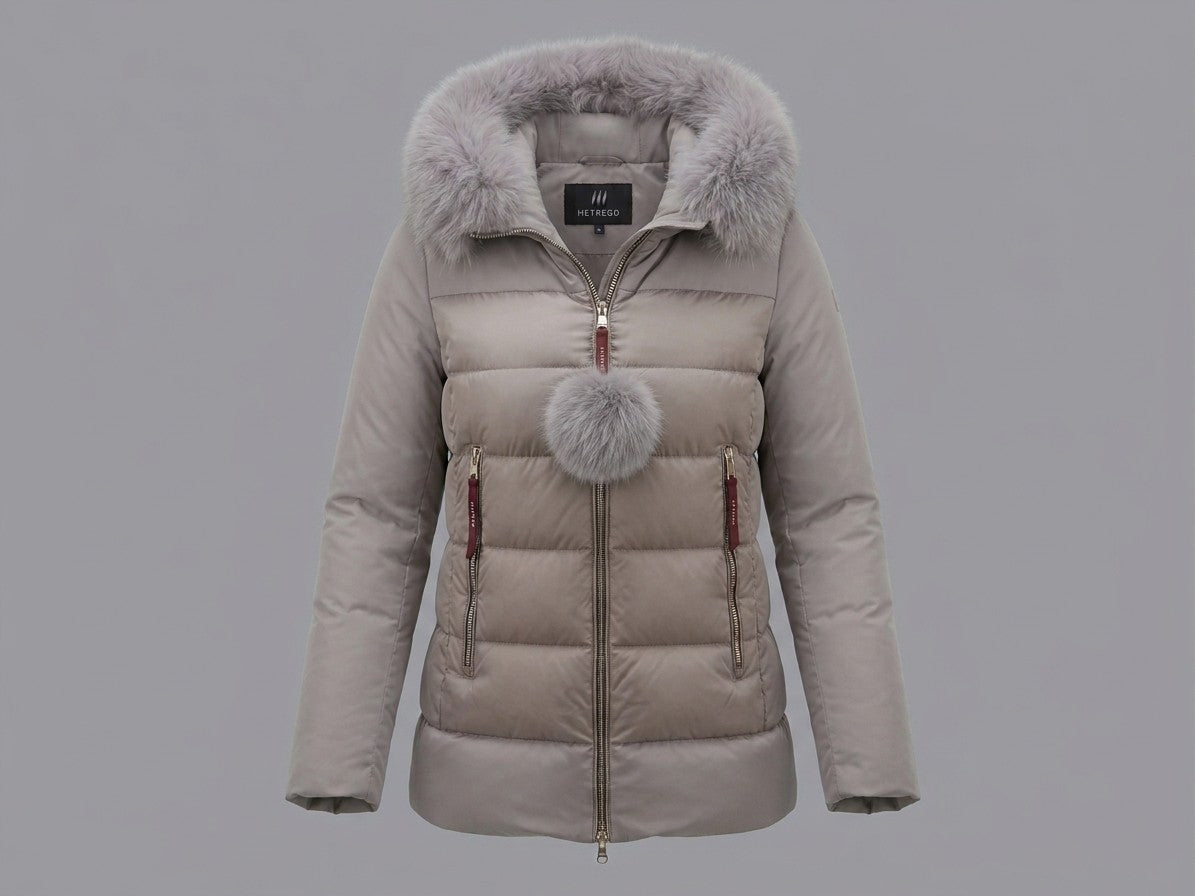 giubbino con pelliccia e pompon 8R688F GBB HETREGO 