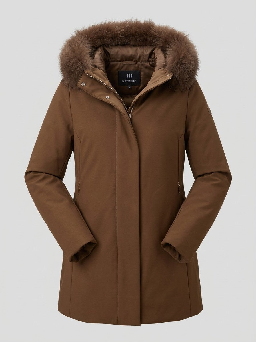 parka in tessuto tecnico e pelliccia 8R689F CRF HETREGO 