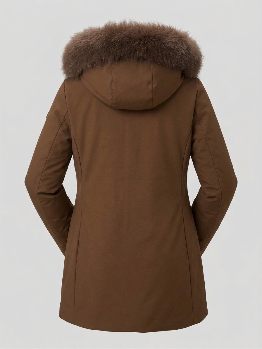 parka in tessuto tecnico e pelliccia 8R689F CRF HETREGO 