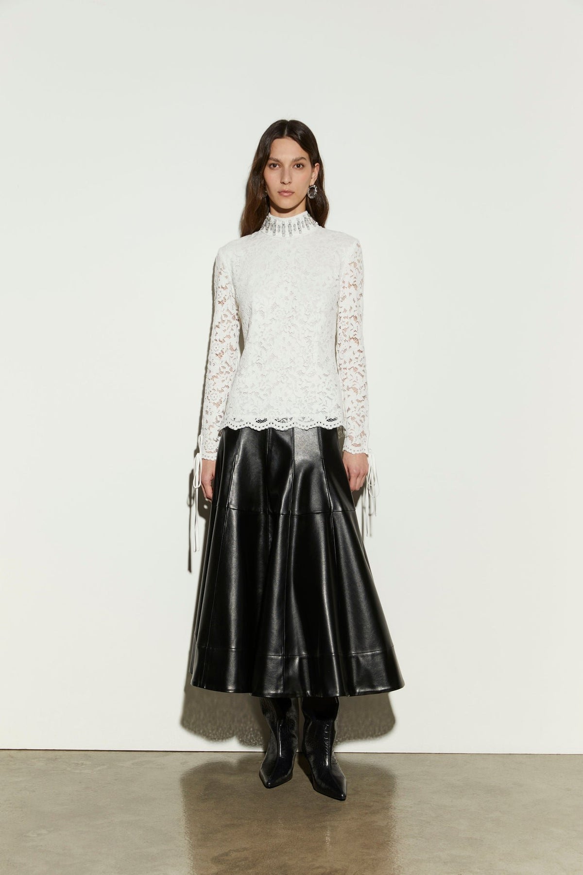 camicetta in pizzo IS26FW-C104-T020 110 EGRET ISABELLE BLANCHE PARIS 