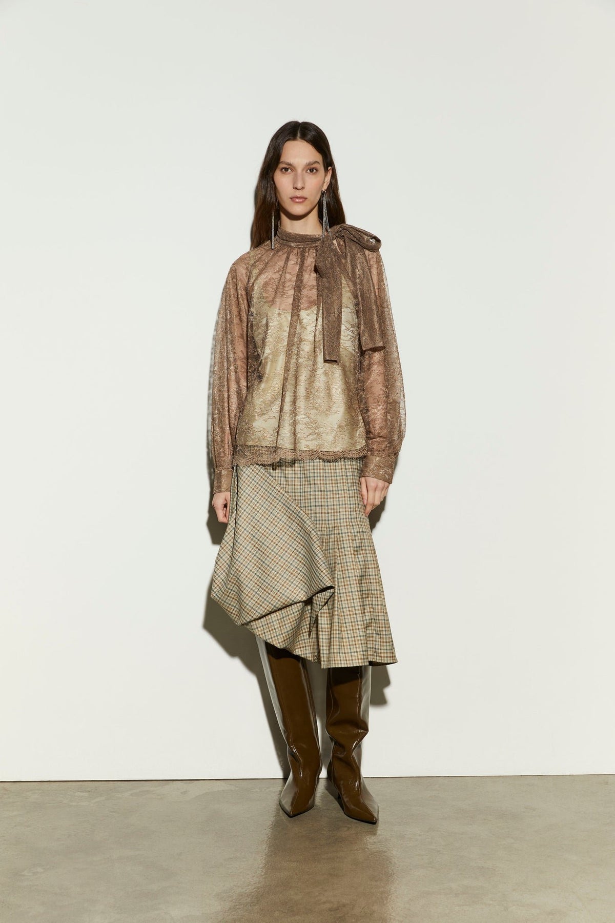 camicia in pizzo IS26FW-C108-T012 377 DUNE ISABELLE BLANCHE PARIS 