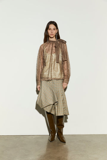 camicia in pizzo IS26FW-C108-T012 377 DUNE ISABELLE BLANCHE PARIS 