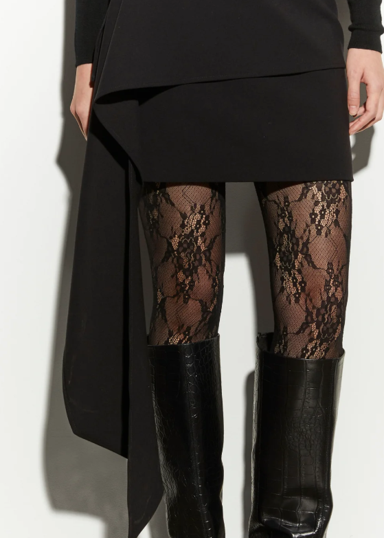 minigonna con strappo laterale IS26FW-G192-T022 900 BLACK ISABELLE BLANCHE PARIS 