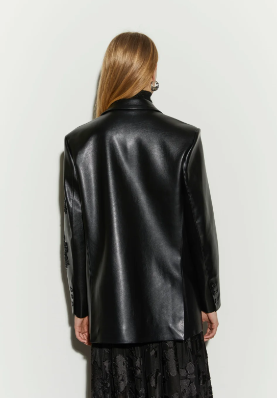 giacca in similpelle con perline IS26FW-J069-T008 900 BLACK ISABELLE BLANCHE PARIS 